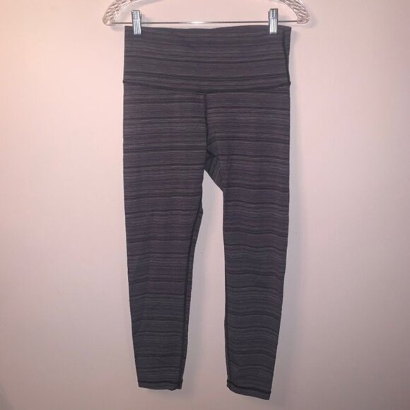 Lululemon High Times Pant *Luxtreme Cyber Stripe Deep Coal Black - Picture 2 of 7